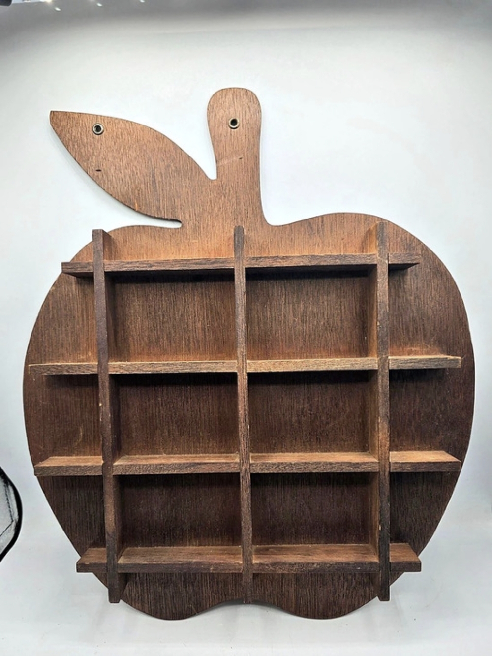 Trinket Shelf Wooden Wall Hanging Apple Shape